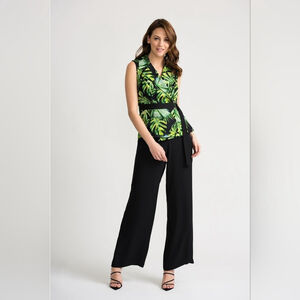 NWOT JOSEPH RIBKOFF Black/Green/Multi Jumpsuit